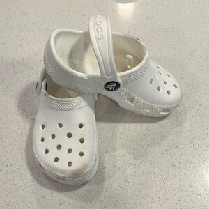 Toddler sized 8c white crocs.